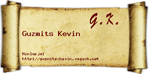 Guzmits Kevin névjegykártya