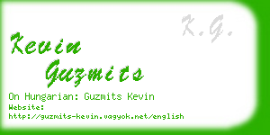 kevin guzmits business card